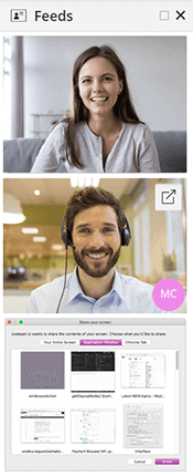Video Conference Feed List