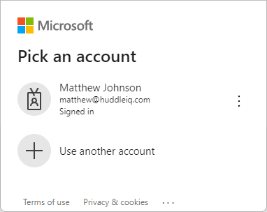 microsoft pick an account