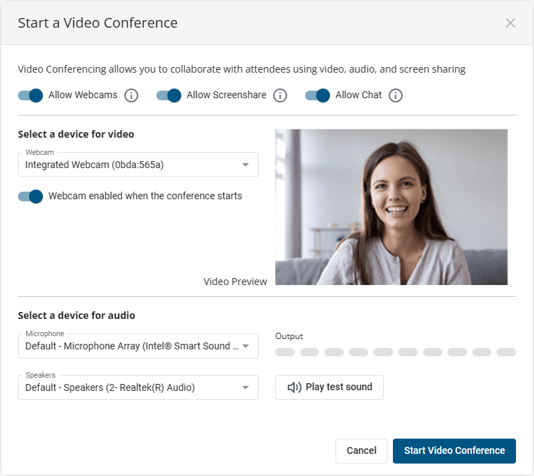 Start a Video Conference
