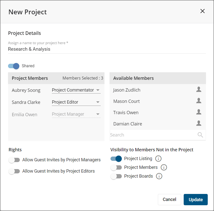 create a project shared example 2