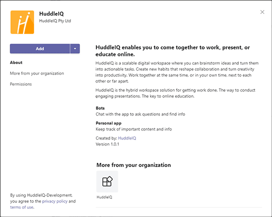 microsoft teams add huddleiq