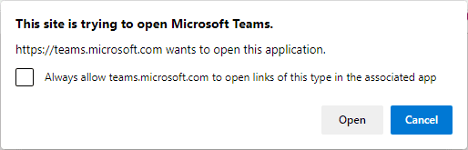 microsoft teams open app