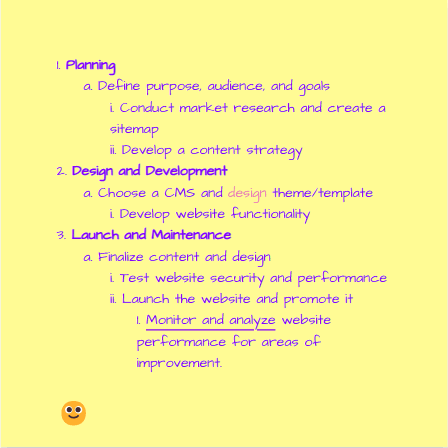 List With Indents Example