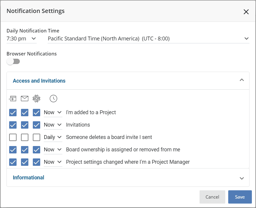Notification Settings